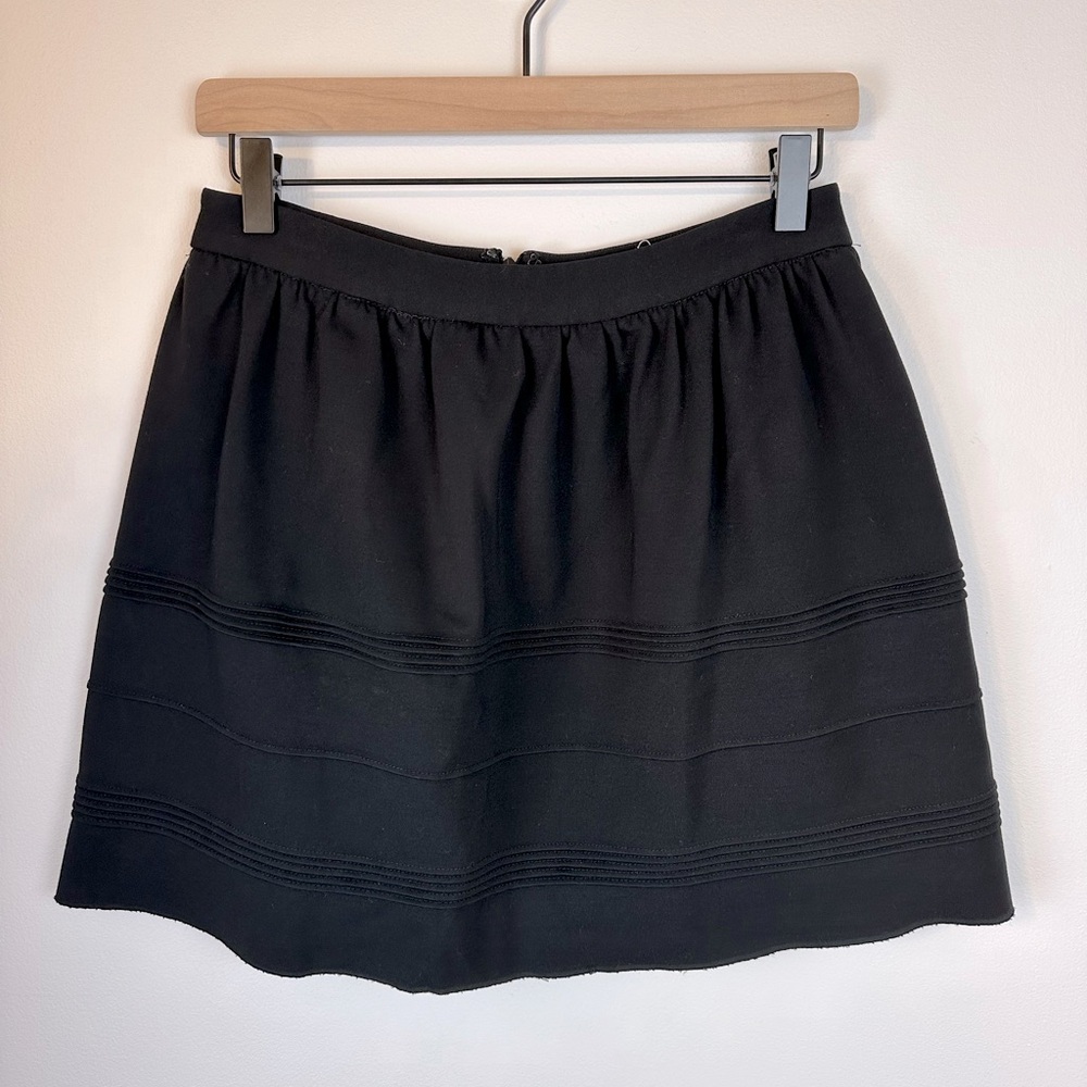MADEWELL Black Mini Skirt Raw Hem | Size Large